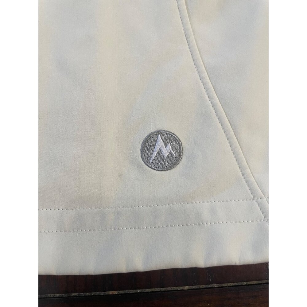 Marmot Hooded Softshell Full Zip Vest Fleece Interior Ivory Cream S vegan Outdoo - Picture 8 of 16